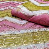 Pure Georgette 54" & Pure Chinnon Chiffon 44", Embroideries Combination