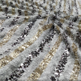 Sequin Tassels on fur Nett, Width 58"