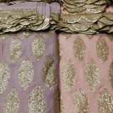 Pure Georgette Scallop Border 54" & Both Side Border 44" Embroideries