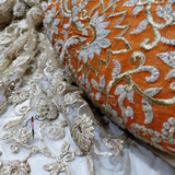 Pure Georgette 44" & Nett 44" Embroideries Combination