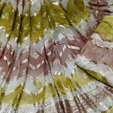 Pure Georgette 54" & Pure Chinnon Chiffon 44", Embroideries Combination