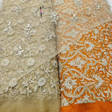 Pure Georgette 44" & Nett 44" Embroideries Combination