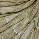 Pure Georgette Scallop Border 54" & Both Side Border 44" Embroideries