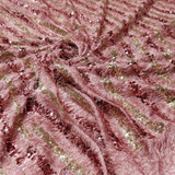 Sequin Tassels on fur Nett, Width 58"