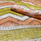 Pure Georgette 54" & Pure Chinnon Chiffon 44", Embroideries Combination