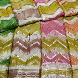 Pure Georgette 54" & Pure Chinnon Chiffon 44", Embroideries Combination