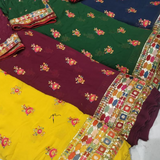 Pure Georgette 54" shirt and dupatta 2.5 MTR combinations