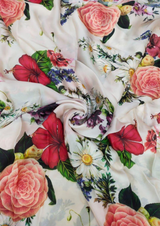 44" satin georgette prints