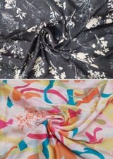 44" satin georgette prints