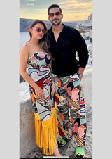 44" satin georgette prints