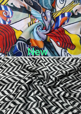 44" satin georgette prints