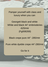 black crepe pure 44"