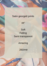 44" satin georgette prints