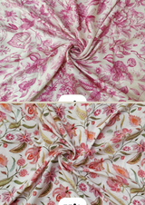 44" satin georgette prints