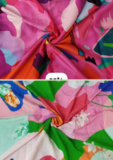 44" satin georgette prints