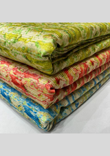 44" embroided silk prints