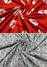44" cotton muslin prints