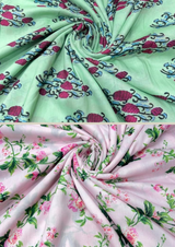 44" cotton muslin prints