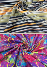 44" cotton muslin prints