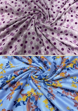 44" cotton muslin prints