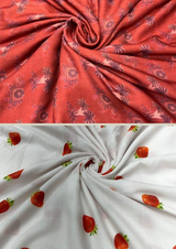 44" cotton muslin prints