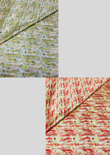 44" embroided silk prints