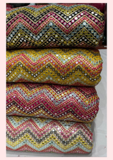 44" georgette embroideries