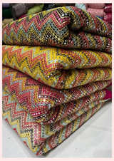 44" georgette embroideries