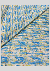 44" embroided silk prints