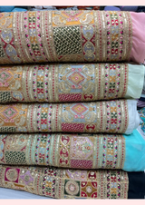 44" georgette embroideries