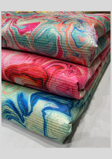 44" embroided silk prints