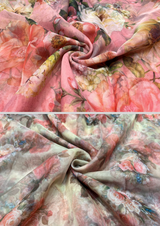 44" organza digital prints