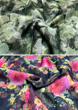 44" organza digital prints