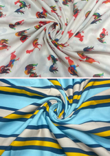 44" crepe digital prints