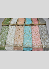 54" pure georgette embroideries