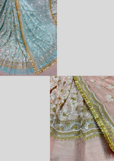 54" pure georgette embroideries