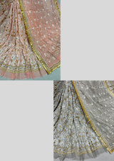 54" pure georgette embroideries