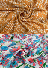 44" satin georgette prints