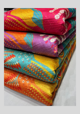 44" embroided silk prints