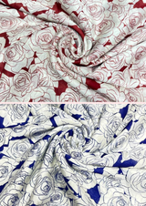 44" satin georgette prints