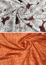 44" satin georgette prints