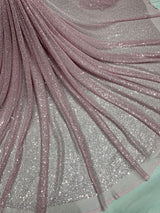 60" nett lace+ embroidery