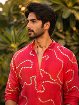 Mirror jaal embroidery