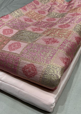 44" banaras silk and crepe