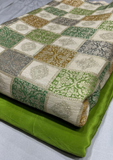 44" banaras silk and crepe