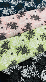 44" georgette thread + sequin