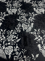 44" georgette thread + sequin