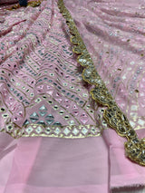 54" georgette embroideries