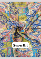 44" satin georgette prints