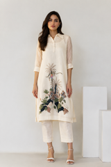Chanderi lurex heavy embroidery